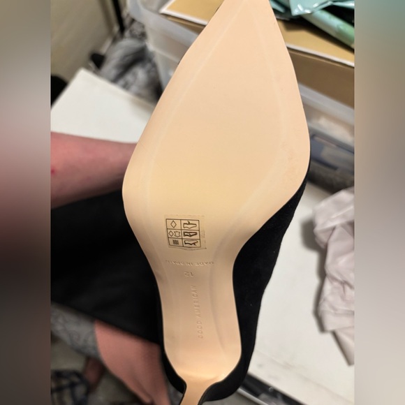 NIB Good American Women's Suede Stiletto Pointed Toe  Over the Knee Boots Sz 12 - Picture 13 of 14